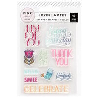 Pink Paislee - Joyful Notes Collection - Clear Photopolymer Stamps