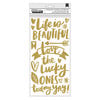 Amy Tangerine - Hustle and Heart Collection - Thickers - Phrase - Gold Glitter