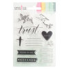 American Crafts - Creative Devotion Collection - Clear Acrylic Stamps - Three