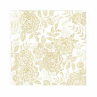 Crate Paper - Willow Lane Collection - 12 x 12 Vellum Paper with Foil Accents - Golden