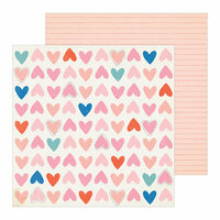 Crate Paper - La La Love Collection - 12 x 12 Double Sided Paper - Be Mine