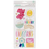 American Crafts - Stay Colorful Collection - Thickers - Printed Chipboard - AC - Phrase - Gold Foil - Groovy