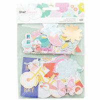 American Crafts - Stay Colorful Collection - Ephemera with Foil Accents