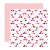 American Crafts - I Heart You Collection - 12 x 12 Double Sided Paper with Glitter Accents - Snuggle Bear, CLEARANCE