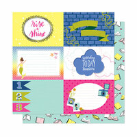 American Crafts - Head in The Clouds Collection - 12 x 12 Double Sided Paper - All Booked Up