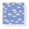 American Crafts - Head in The Clouds Collection - 12 x 12 Double Sided Paper - Castles On Clouds