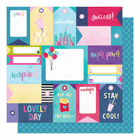 American Crafts - Sparkle City Collection - 12 x 12 Double Sided Paper - Stay Super