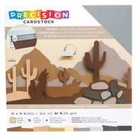 American Crafts - 12 x 12 Precision Cardstock Pack - 60 Sheets - Textured - Neutral