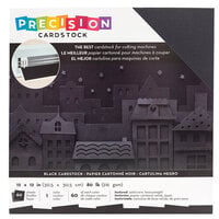 American Crafts - 12 x 12 Precision Cardstock Pack - 60 Sheets - Textured - Black