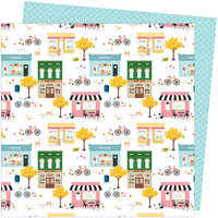 American Crafts - Slice Of Life Collection - 12 x 12 Double Sided Paper - My Town