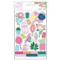 Dear Lizzy - Here and Now Collection - Chipboard Sticker Book with Foil Accents