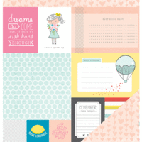 American Crafts - Dear Lizzy Collection - Daydreamer - 12 x 12 Double Sided Paper - Marbles
