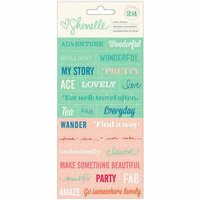 American Crafts - Shimelle Collection - Cardstock Stickers - Phrase and Alphabet