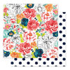 Heidi Swapp - September Skies Collection - 12 x 12 Double Sided Paper - Alpine Rose