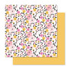 Pink Paislee - Bella Rouge Collection - 12 x 12 Double Sided Paper - Bloom