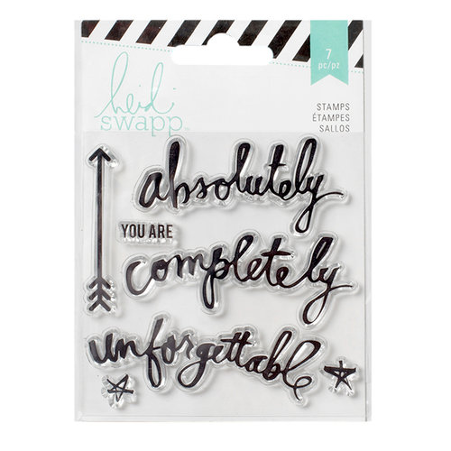 Heidi Swapp - Wanderlust Collection - Clear Acrylic Stamps - Memorydex