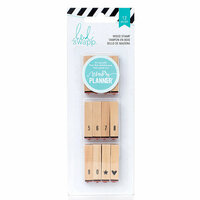 Heidi Swapp - Hello Beautiful Collection - Memory Planner - Wood Stamps - Calendar Number Stamps