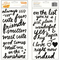 American Crafts - Amy Tangerine Collection - Rise and Shine - Thickers - Foam - Grace - Black