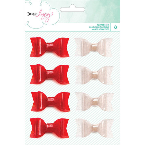 American Crafts - Dear Lizzy Collection - Fine and Dandy - Plastic Glitter Bows