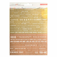 Crate Paper - Gather Collection - Foil Stickers - Phrases