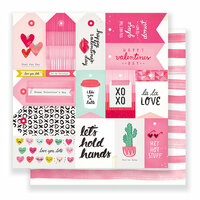 Crate Paper - Heart Day Collection - 12 x 12 Double Sided Paper - La La Love