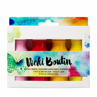 Vicki Boutin - Mixed Media Collection - Acrylic Paint - Warm