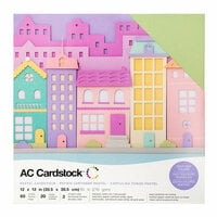 12 x 12-inch AC Cardstock by American Crafts Includes 60 Sheets Primaries  NEW