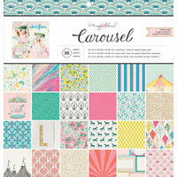 Crate Paper - Carousel Collection - 12 x 12 Paper Pad with Glitter Accents