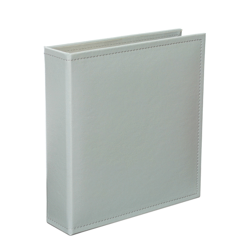 Becky Higgins - Project Life - Faux Leather Album - 6 x 8 D-Ring - Grey
