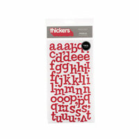 American Crafts - Thickers - Vinyl Letter Stickers - Sprinkles - Red, CLEARANCE