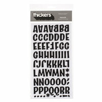 American Crafts - Thickers - Chipboard Letter Stickers - Prancer - Black