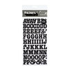 American Crafts - Thickers - Glitter Chipboard Letter Stickers - Roller Rink - Black, CLEARANCE
