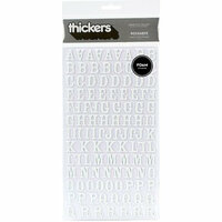 American Crafts - Thickers - Foam Alphabet Stickers - Rockabye - White, CLEARANCE