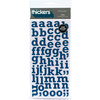 American Crafts - Thickers - Chipboard Alphabet Stickers - Typo - Peacock, CLEARANCE
