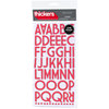 American Crafts - Thickers - Patterned Chipboard Alphabet Stickers - Cherry - Cherry, CLEARANCE
