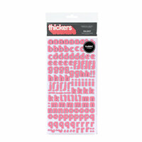 American Crafts - Thickers - Fabric Alphabet Stickers - Delight - Watermelon, BRAND NEW