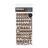American Crafts - Thickers - Foam Alphabet Stickers - Daydream - Chestnut, CLEARANCE