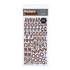 American Crafts - Heat Wave Collection - Thickers - Glitter Chipboard Alphabet Stickers - Niki Riki - Brown, CLEARANCE