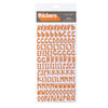 American Crafts - Boo Collection - Halloween - Thickers - Glossy Printed Chipboard Alphabet Stickers - Bones - Apricot, CLEARANCE