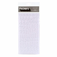American Crafts - City Park Collection - Thickers - Glitter Foam Alphabet Stickers - Sunny - White, CLEARANCE