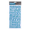 American Crafts - Margarita Collection - Thickers - Glossy Printed Chipboard Alphabet Stickers - Iguana - New Blue