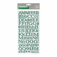 American Crafts - Hollyday Collection - Christmas - Thickers - Glitter Chipboard Alphabet Stickers - Reindeer - Green
