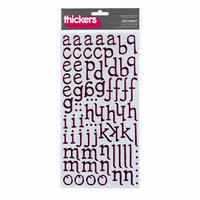 American Crafts - Thickers - Foil Chipboard Alphabet Stickers - Sentiment - Taffy