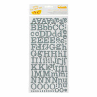 American Crafts - Amy Tangerine Collection - Ready Set Go - Thickers - Printed Chipboard Alphabet Stickers - Everyday - Mediterranean
