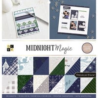 Die Cuts with a View - Christmas - 12 x 12 Double Sided Paper Stack - Midnight Magic - White Foil Accents