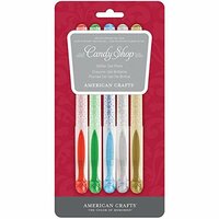 American Crafts - Gel Pen Set - Glitter - Christmas - 5 Pack