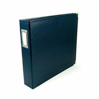 We R Makers - Classic Leather - 8.5 x 11 - 3-Ring Album - Navy