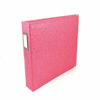 We R Makers - Classic Leather - 12 x 12 - 3-Ring Album - Strawberry