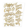 We R Memory Keepers - Wildflower Collection - Thickers - Words - Gold Foil