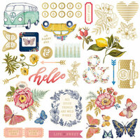 We R Memory Keepers - Wildflower Collection - Ephemera with Foil Accents